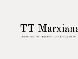 TT Marxiana Trial font