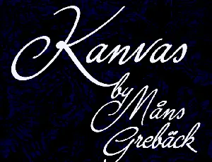 Kanvas PERSONAL USE font