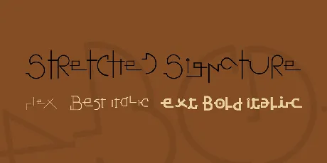 Stretched Signature font