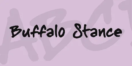 Buffalo Stance font