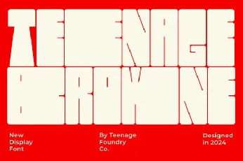 Teenage Browne font