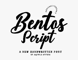 Bentos Script font