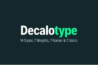 Decalotype font