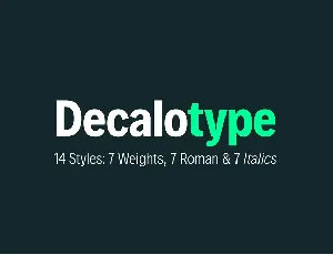 Decalotype font