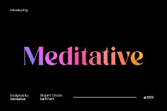 Meditative font