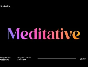 Meditative font