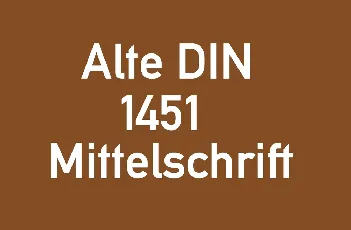 Alte DIN 1451 Mittelschrift font