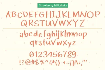 Strawberry Milkshake font