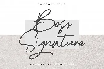 Boss Signature font