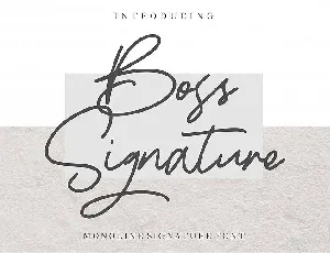 Boss Signature font