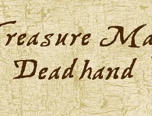 Treasure Map Deadhand font