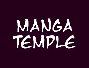 Manga Temple font