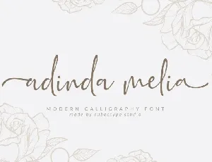 Adinda Melia Script font