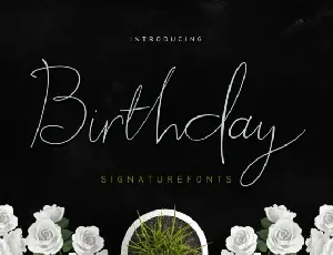 Birthday Signature Typeface font