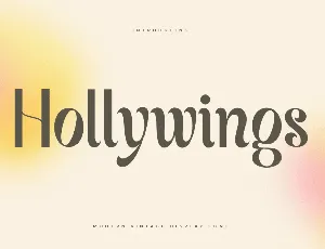 Hollywings font