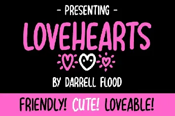 Lovehearts Family font