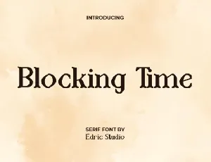 Blocking Time font