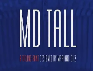 MD Tall Typeface Free font