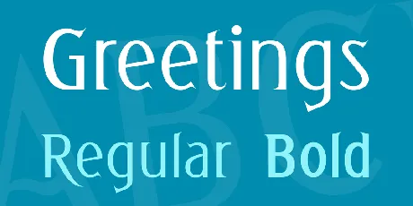 Greetings font