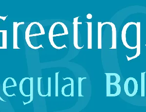 Greetings font