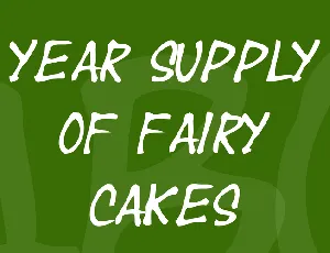 Year supply of fairy cakes font