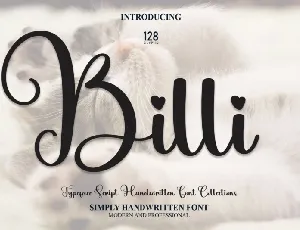 Billi Script font