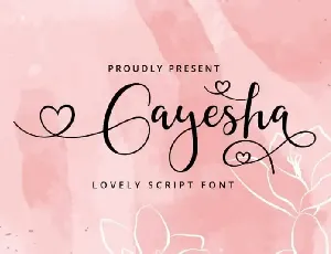 Gayesha Calligraphy font