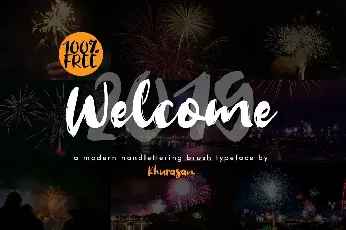 Welcome 2019 Brush font