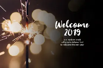 Welcome 2019 Brush font