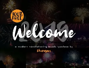 Welcome 2019 Brush font