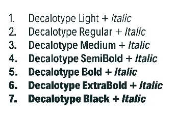 Decalotype Typeface font