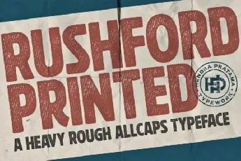 Rushford Printed font