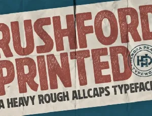 Rushford Printed font