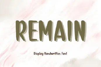 Remain Display font