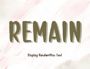 Remain Display font