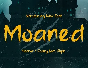 Moaned font