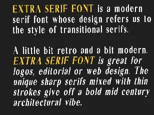 Extra Modern Serif Family font