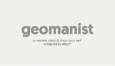 Geomanist Family font