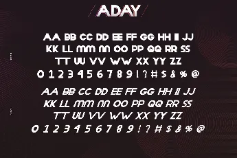 Aday Demo font