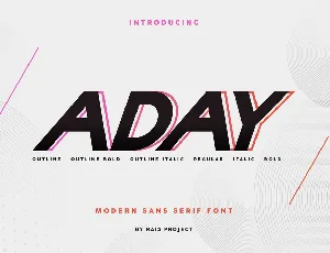 Aday Demo font