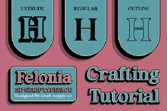 Felonia 3D font