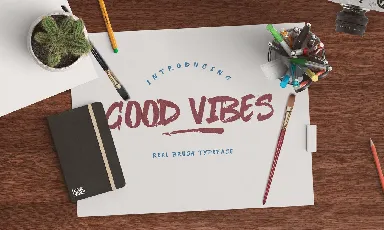 Good Vibes Brush Typeface font