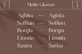 Mollie glaston font