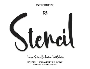 Stencil Script font