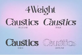 Caustics font