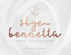 Skye Bennetta Handwritten font