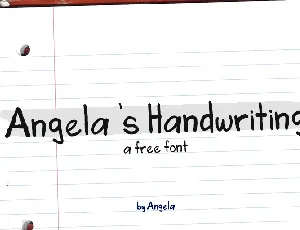 Angela’s Handwriting font