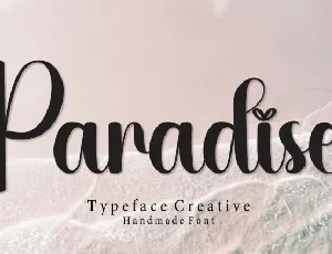 Paradise Script Typeface font