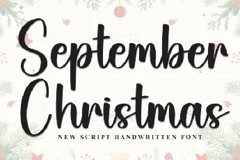 September Christmas Script font