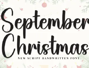 September Christmas Script font